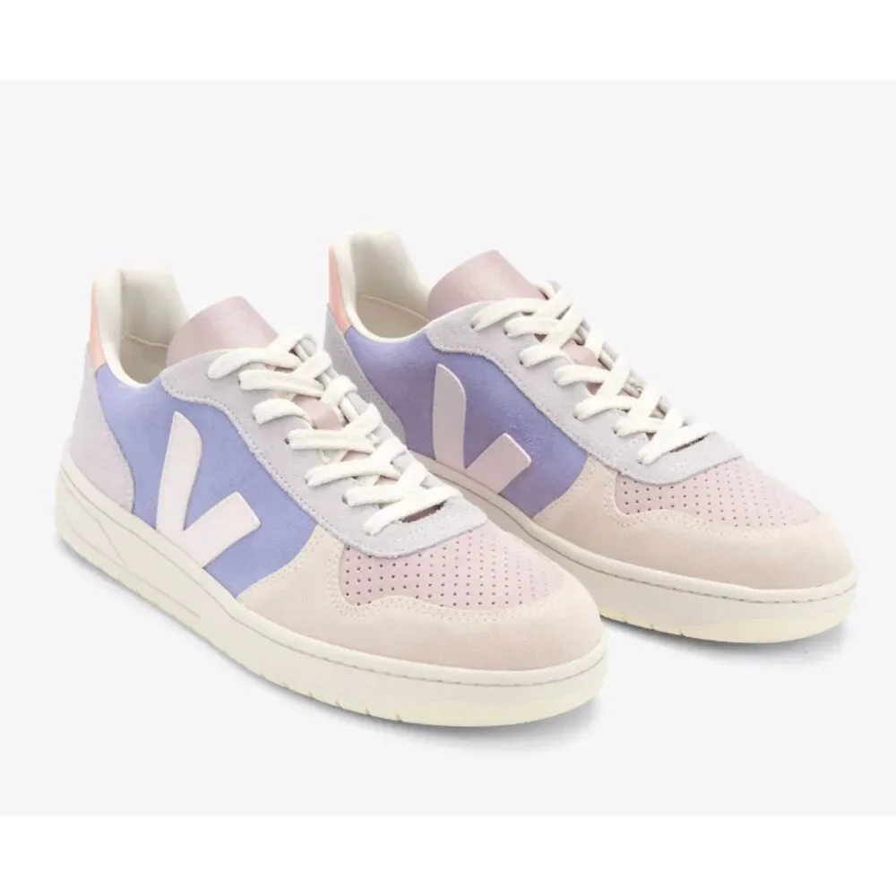 Veja V-10 Suede Multico Lavande Sneakers Purple Pink Size 8.5 Women